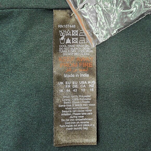 Emerald Green Beaded Oversized Blazer - Size 12 US - Picture 5 of 5